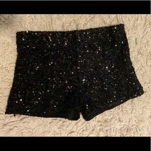 Sparkly Black Shorts